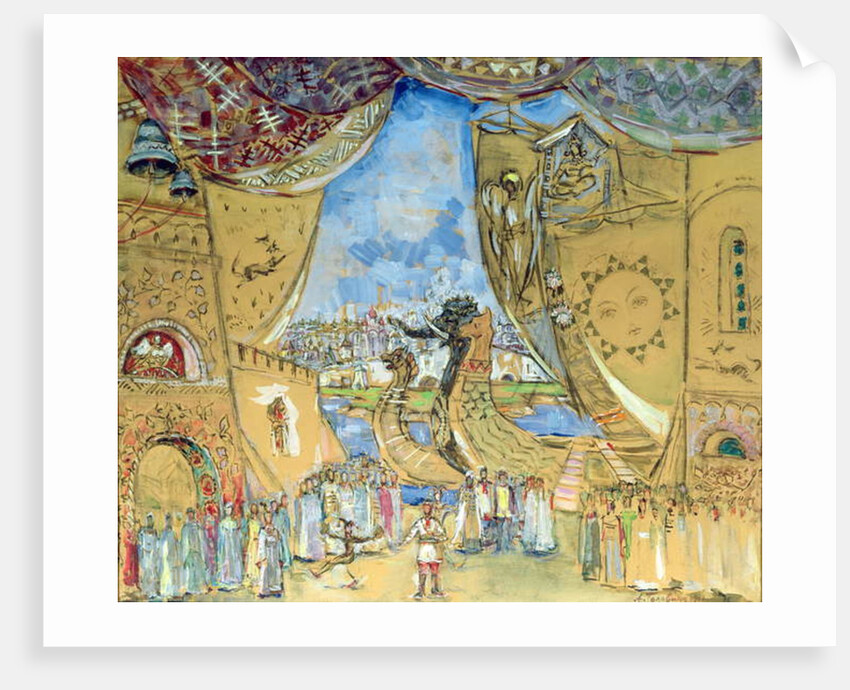 Stage design for the opera 'Sadko' by N. Rimsky-Korsakov, 1901 by Aleksandr Jakovlevic Golovin