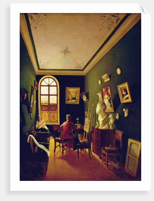 The Painter's Studio, 1843 by Russian School
