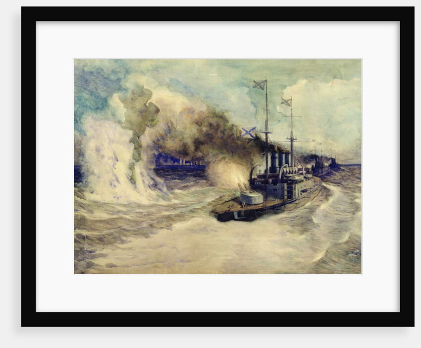 The battle between the Black Sea Fleet and the armoured cruiser Goeben on the 5th November 1914, 1940 by Mikhail Mikhailovich Semyonov