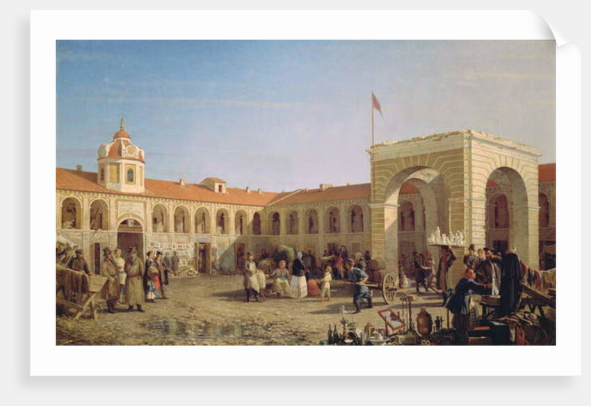 Apraksin Market in St. Petersburg, 1862 by Pyotr Petrovich Vereshchagin