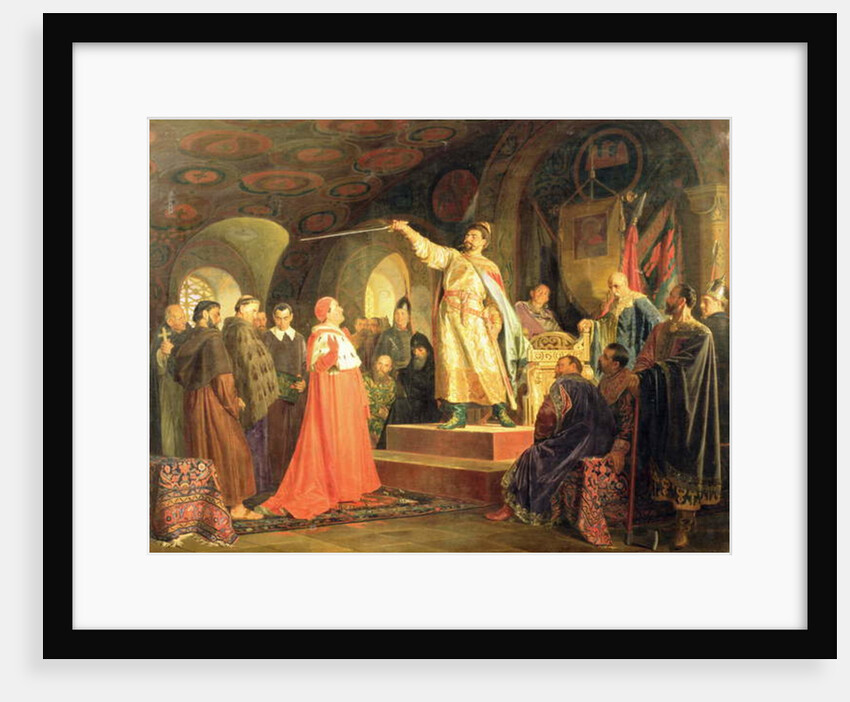 Prince Roman of Halych-Volhynia receiving the ambassadors of Pope Innocent III, 1875 by Nikolai Vasilievich Nevrev