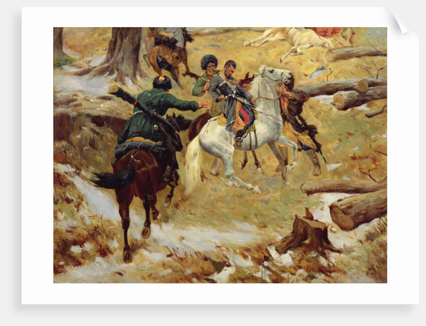 The Death of Major General Sleptsov in Chechnya by Franz Roubaud