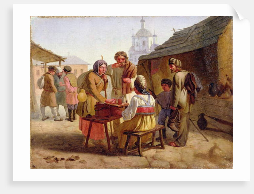 Kvas Seller, 1862 by Vasili Efimovich Kallistov