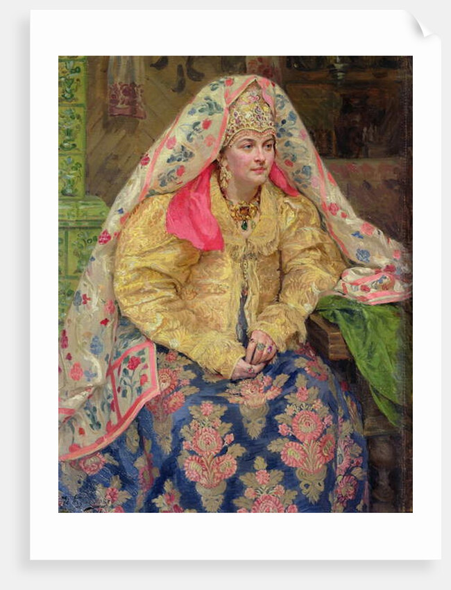 Woman in Old Russian Dress, 1916 by Ivan Semyonovich Kulikov