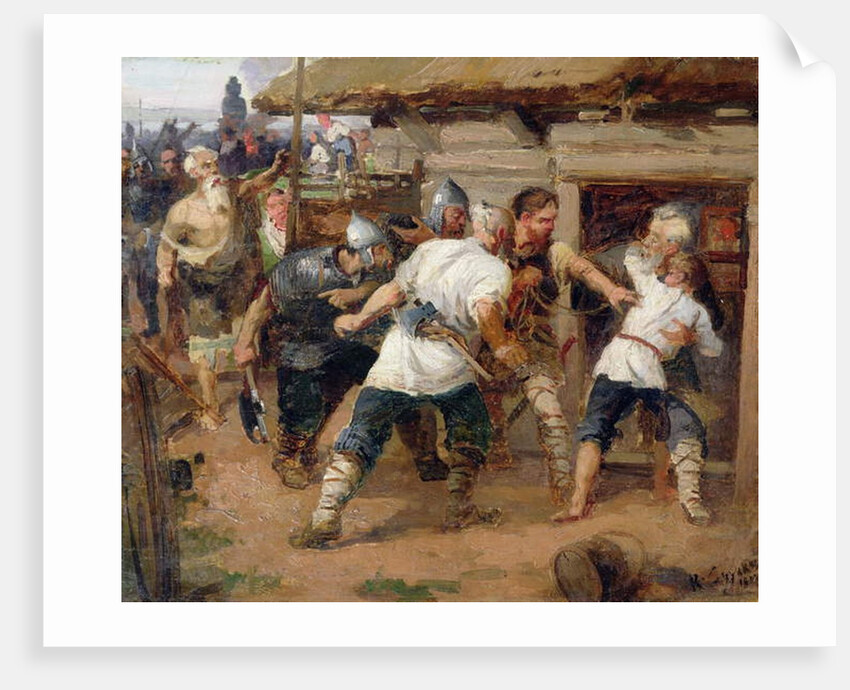 The Pagans killed the first Christians of Kievan Rus, 1884 by Vasilij Ivanovic Surikov