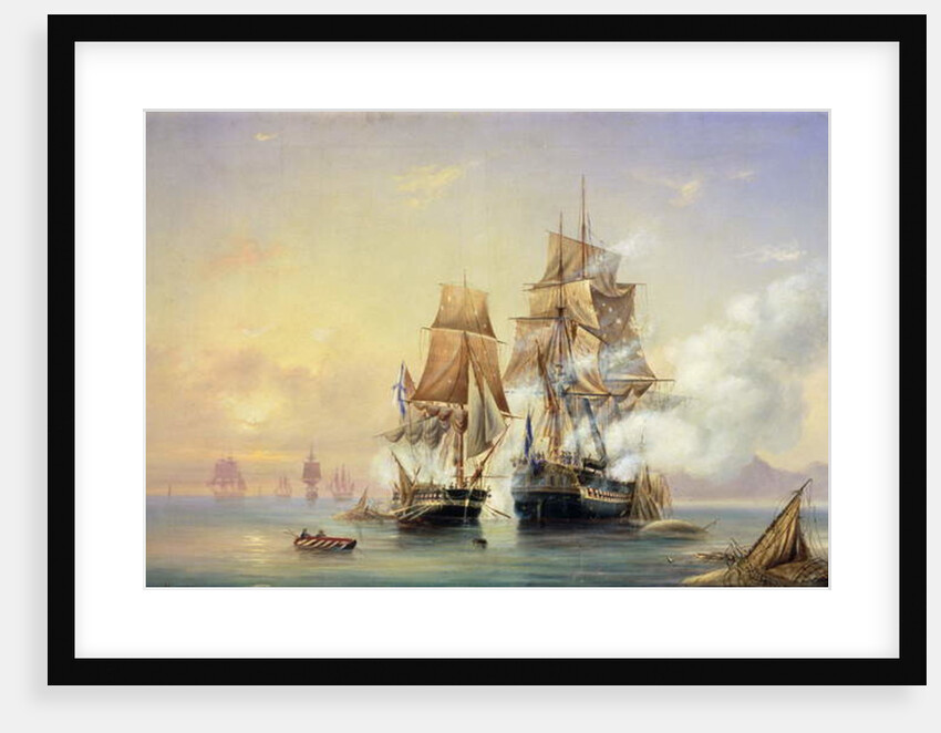 The Russian Cutter Mercury captures the Swedish frigate Venus on 21st May 1789, 1845 by Aleksei Petrovich Bogolyubov
