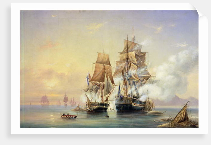 The Russian Cutter Mercury captures the Swedish frigate Venus on 21st May 1789, 1845 by Aleksei Petrovich Bogolyubov