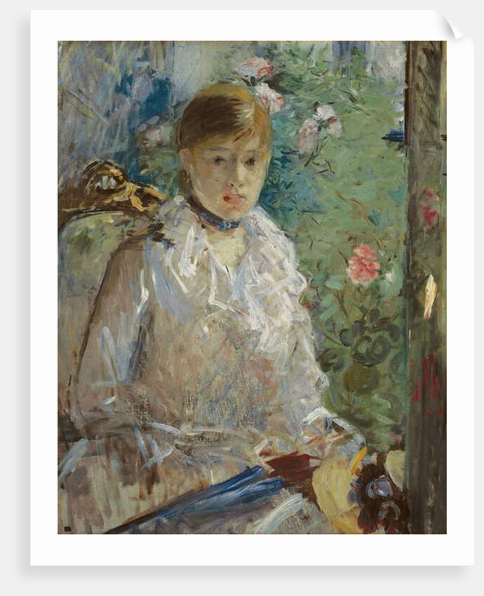 Young woman sitting in front of a window, called Summer, 1879 by Berthe Morisot
