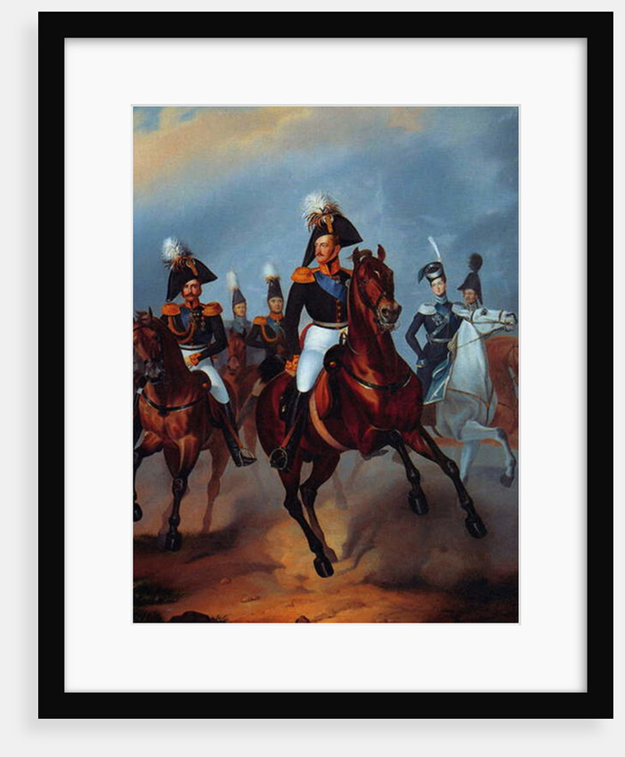 Nicholas I with his officers, 1835 by Franz Kruger