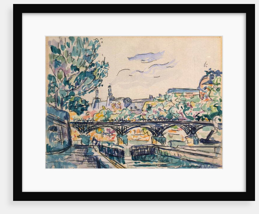 Bank of the Seine near the Pont des Arts, with a view of the Louvre by Paul Signac
