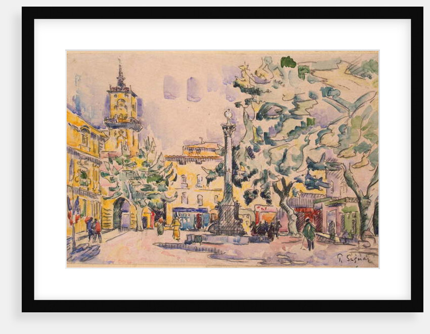 Square of the Hotel de Ville in Aix-en-Provence by Paul Signac