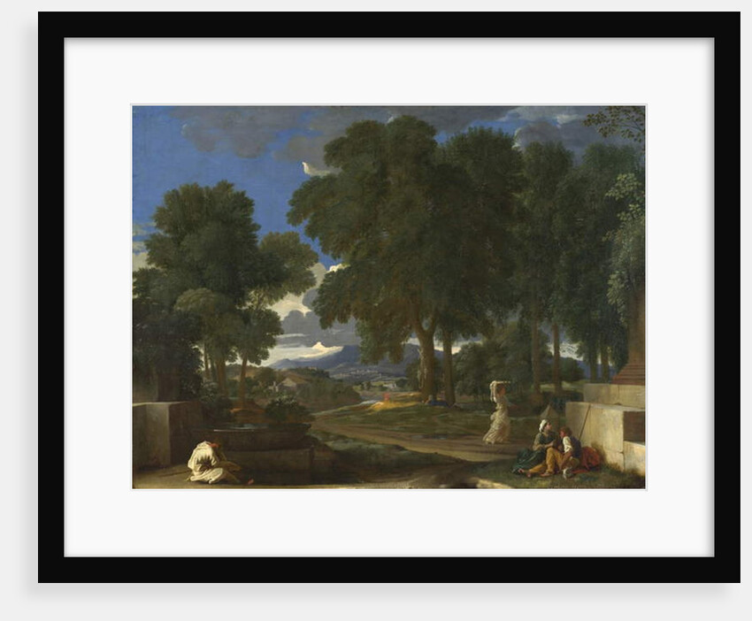 Landscape with a Man washing his Feet at a Fountain, 1648 by Nicolas Poussin
