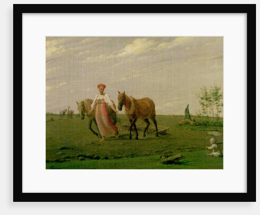 Ploughing in Spring, 1820s by Aleksei Gavrilovich Venetsianov