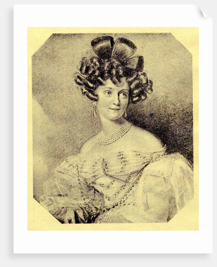 Princess Carolyne zu Sayn-Wittgenstein, c.1840 by School Russian