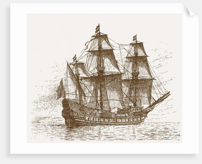 The Swedish flagship Mars, before the Battle of Gotland-Oland by School Russian