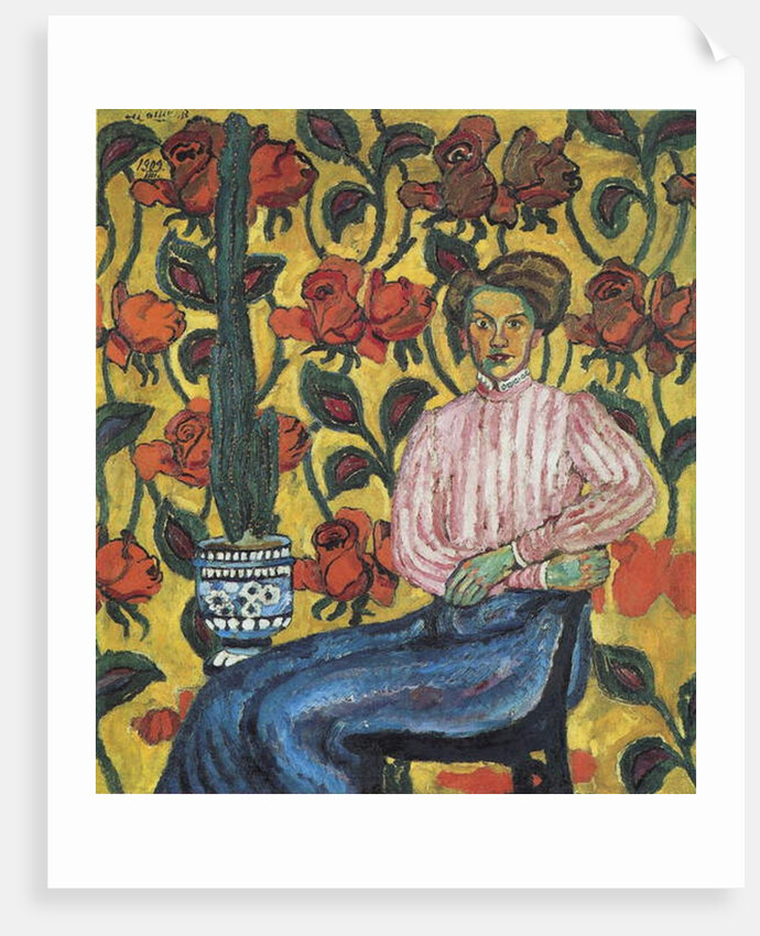 Portrait of Varvara Petrovna Vinogradova, 1909 by Ilya Ivanovich Mashkov