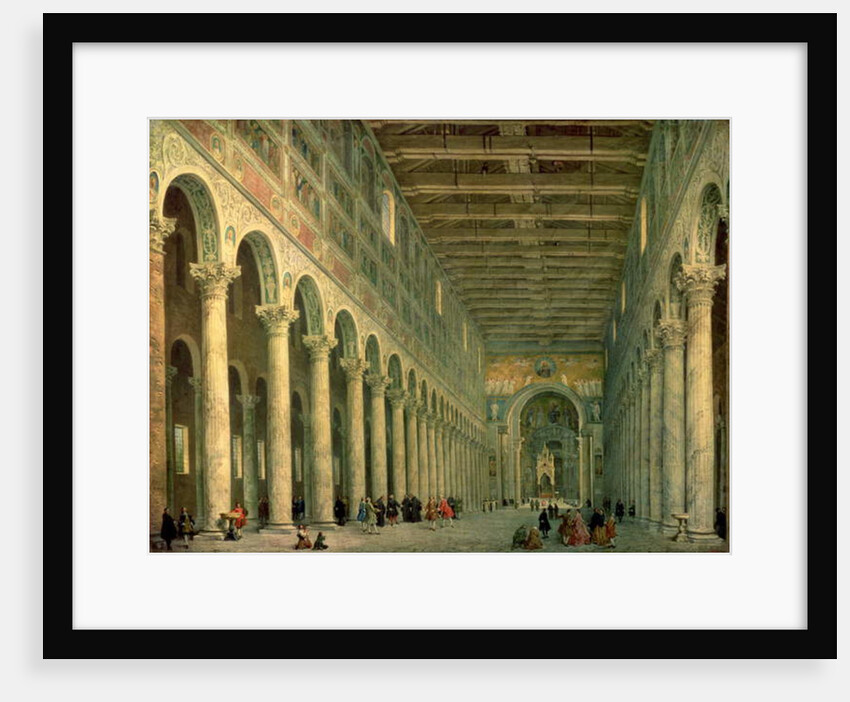 Interior of the Church of San Paolo Fuori le Mura, Rome, 1750 by Giovanni Paolo Pannini or Panini