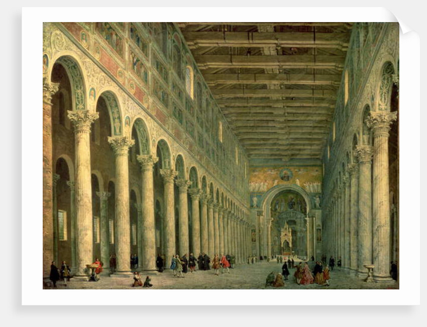 Interior of the Church of San Paolo Fuori le Mura, Rome, 1750 by Giovanni Paolo Pannini or Panini