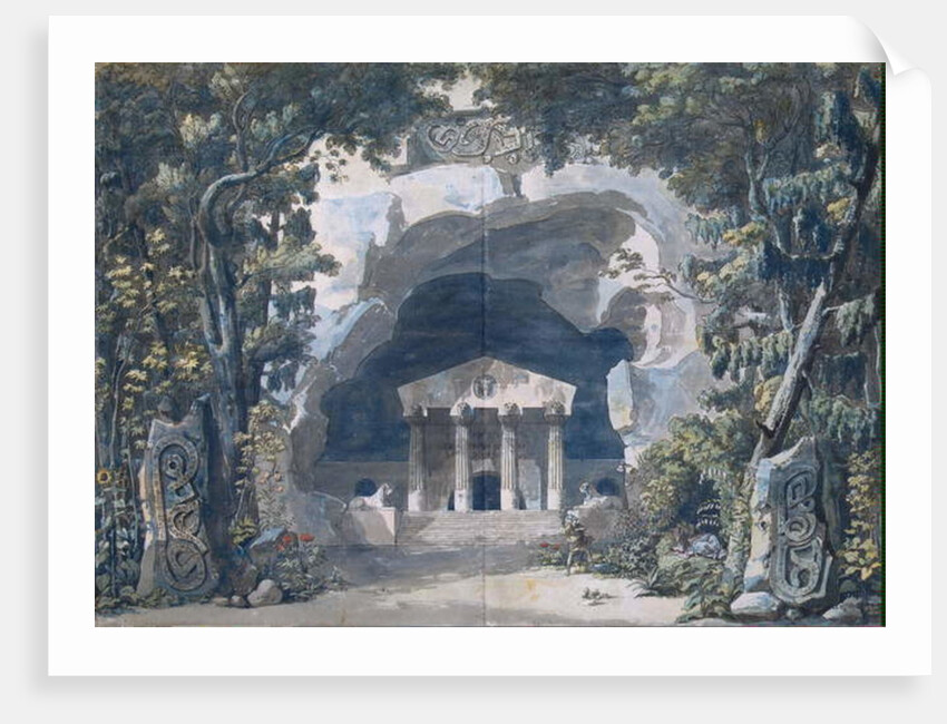 Scenery Sketch for the Opera 'Frigga', 1787 by Louis Jean Desprez