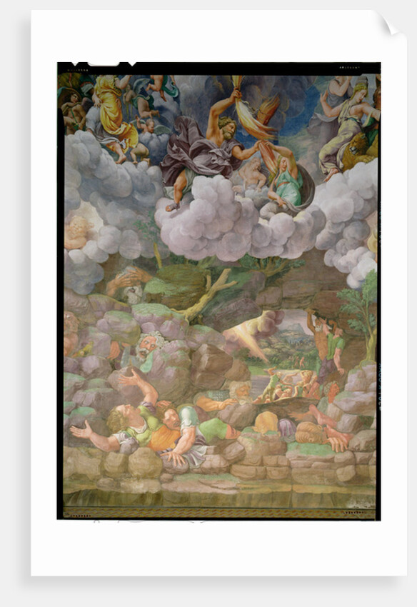 Olympus and Zeus Destroying the Rebellious Giants by Giulio Romano