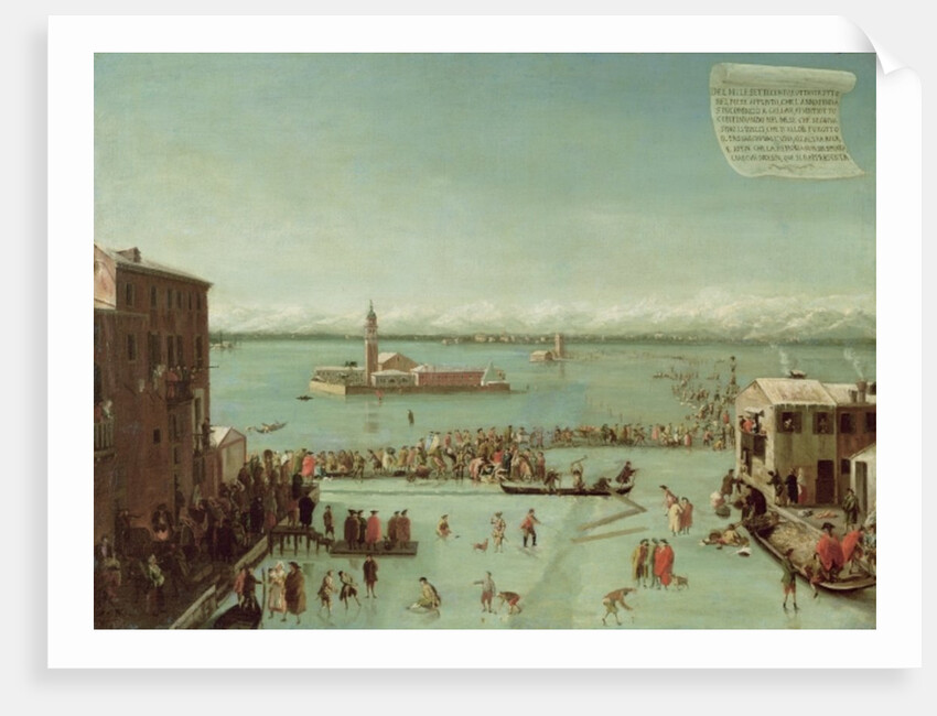 The Frozen Lagoon by Francesco (school of) Battaglioli