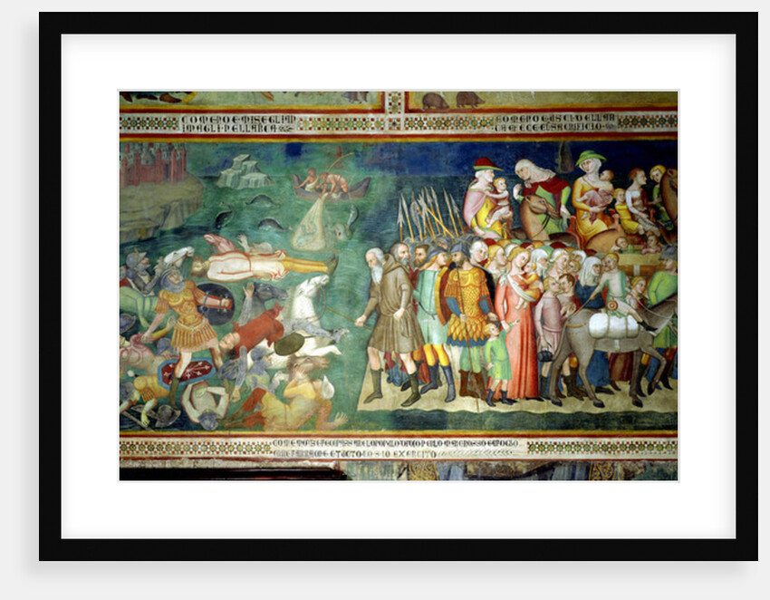 The Parting of the Red Sea, 1356-67 by also Manfredi de Battilori Bartolo di Fredi