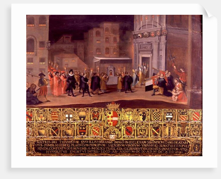 The Translation of the Remains of the Madonna of Provenzano, 1610 by Italian School