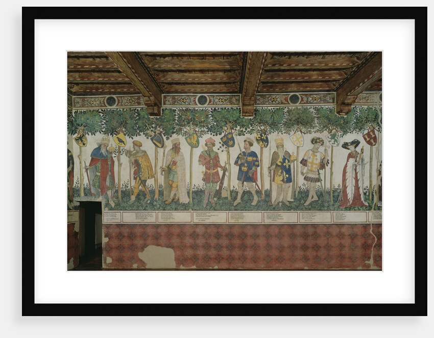 Detail of The Nine Worthies and the Nine Worthy Women, 1418-30 by Giacomo Jaquerio