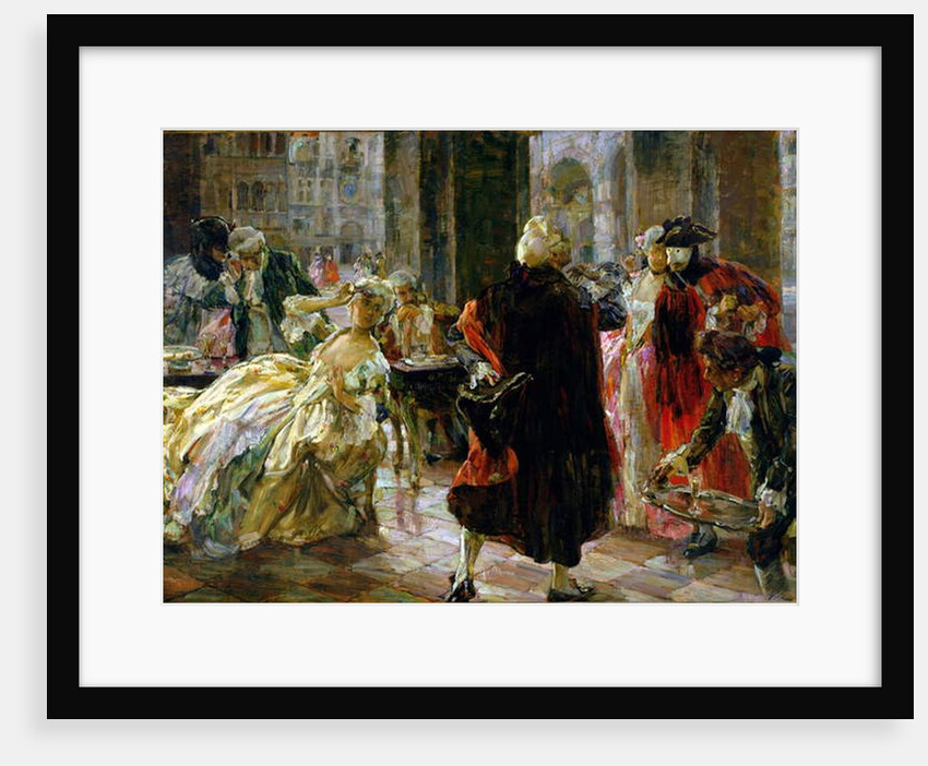 The Cafe Florian in the 18th Century, 1914 by Alessandro Milesi