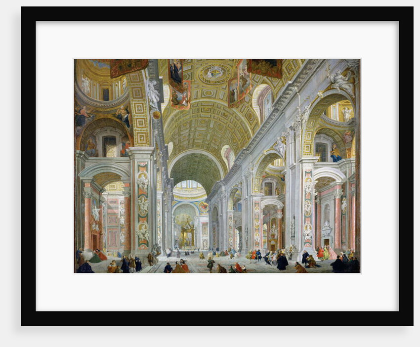 Interior of St. Peter's, Rome, c.1754 by Giovanni Paolo Pannini or Panini