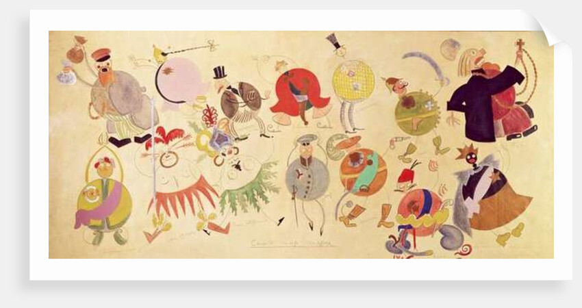 Costume designs for 'Misteriya-Buff', 1919 by Vladimir Mayakovsky