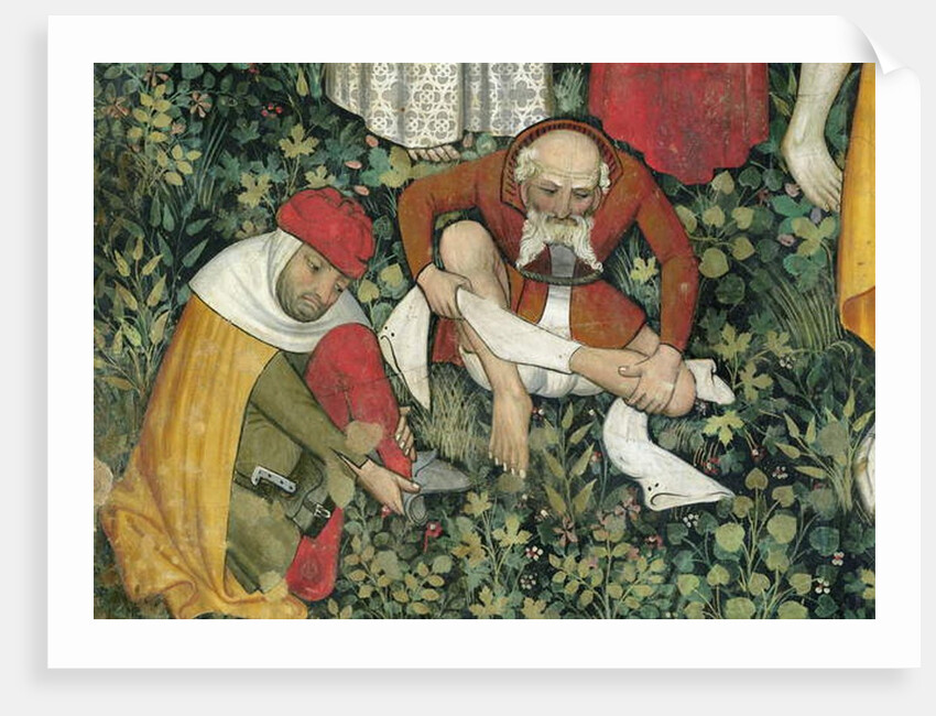 The Fountain of Life, detail of elderly men undressing, 1418-30 by Giacomo Jaquerio