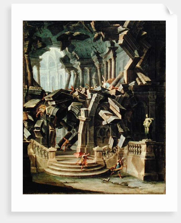 Samson Destroying the Temple of Dagan, god of the Philistines by Antonio Joli