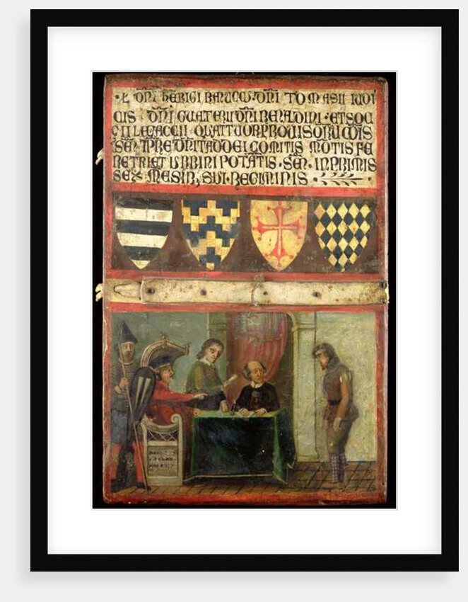Scene of Justice with Four Coats of Arms, 1273 by Italian School