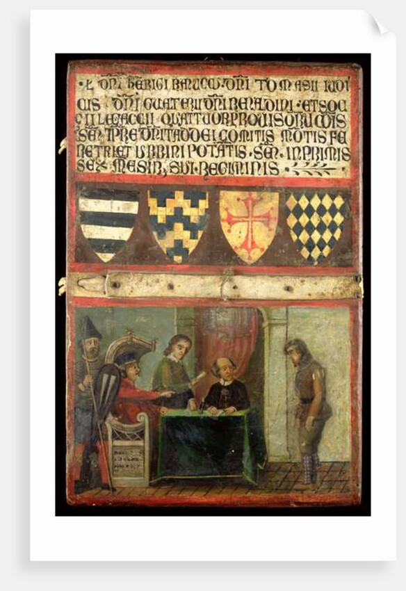 Scene of Justice with Four Coats of Arms, 1273 by Italian School