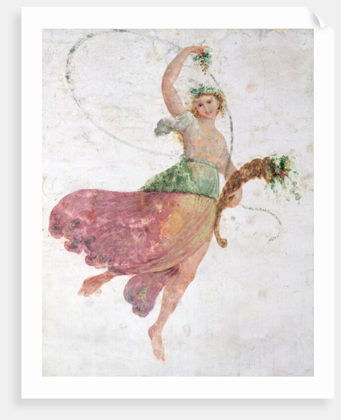 Young Dancer with a Cornucopia and a Bunch of Grapes by Carlo Bevilacqua