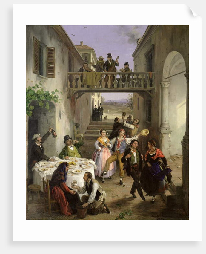 A Wedding at Brianza, 1873 by Angelo Inganni