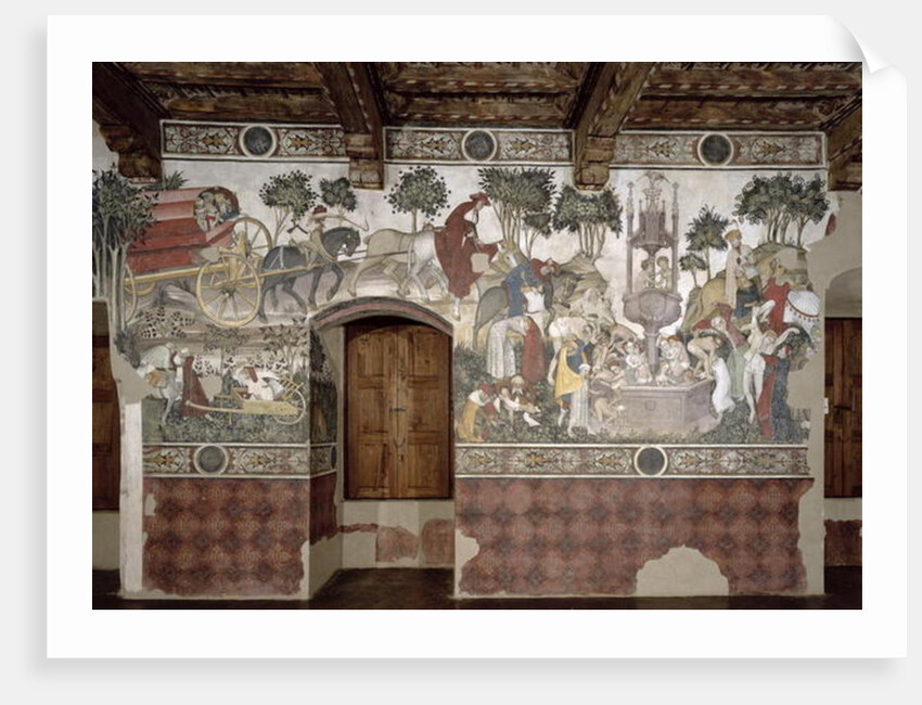 The Fountain of Life, detail of the journey to the fountain, 1418-30 by Giacomo Jaquerio