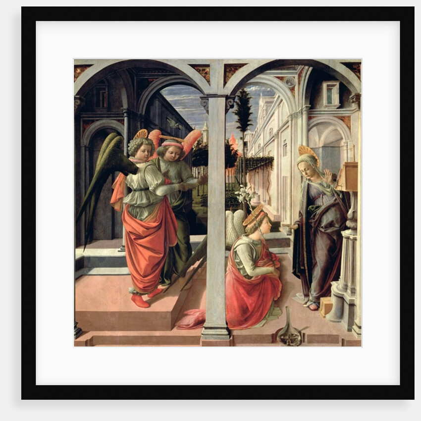 The Annunciation with Three Angels, 1440 by Fra Filippo Lippi