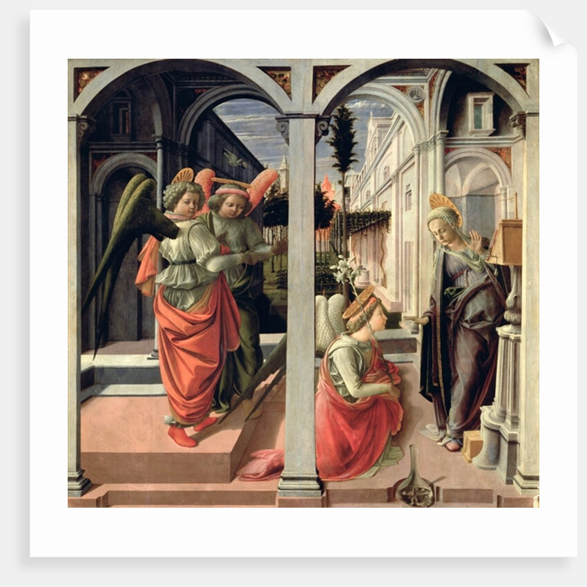 The Annunciation with Three Angels, 1440 by Fra Filippo Lippi