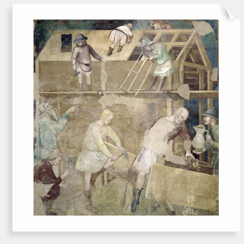 Noah Building the Ark, 1356-67 by also Manfredi de Battilori Bartolo di Fredi