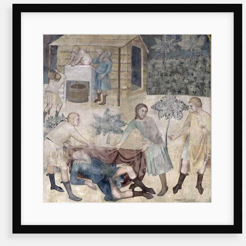 The Drunkenness of Noah, 1356-67 by also Manfredi de Battilori Bartolo di Fredi