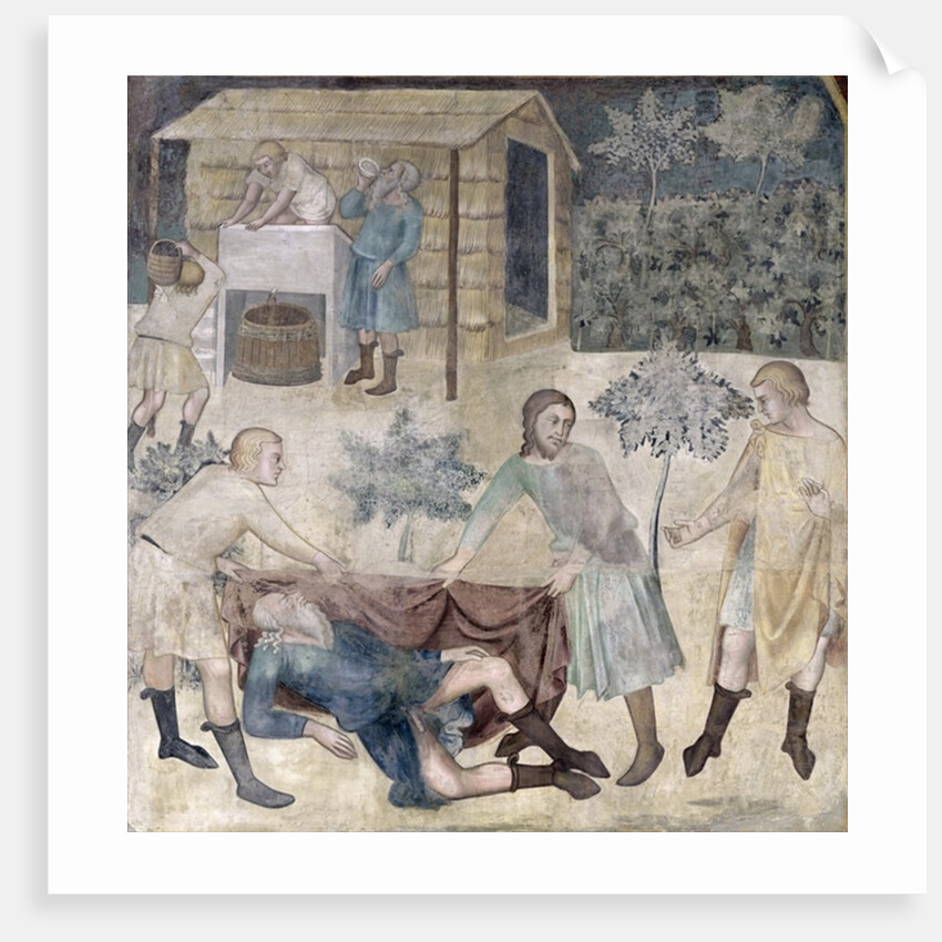 The Drunkenness of Noah, 1356-67 by also Manfredi de Battilori Bartolo di Fredi