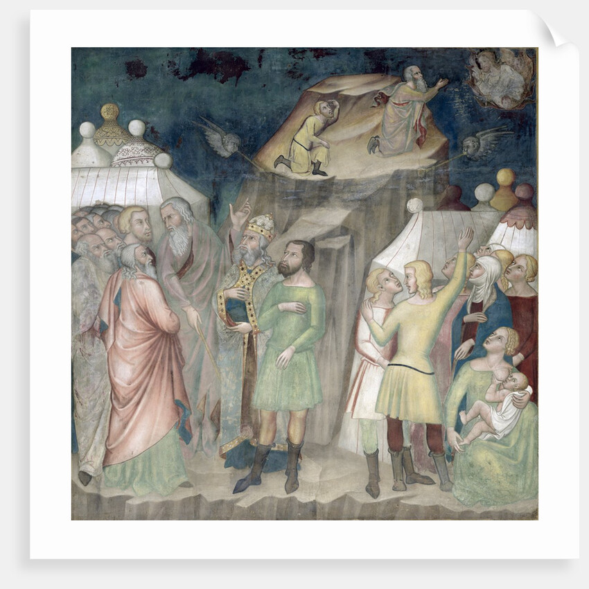 Moses on Mount Sinai, 1356-67 by also Manfredi de Battilori Bartolo di Fredi