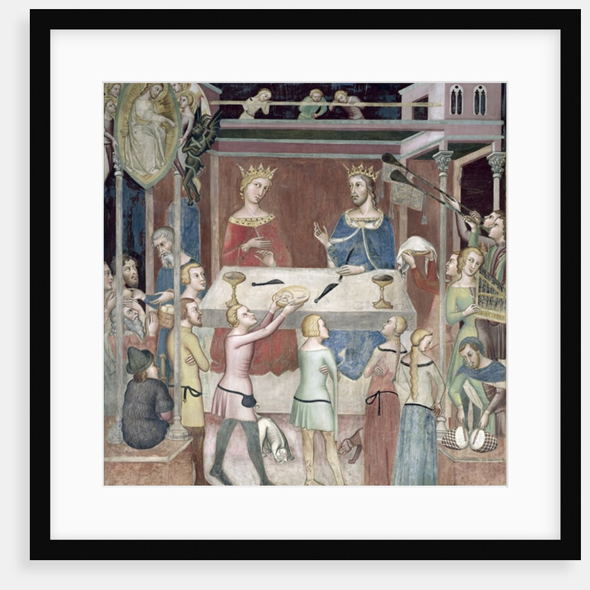 Satan Asking God to Tempt Job, 1356-67 by also Manfredi de Battilori Bartolo di Fredi