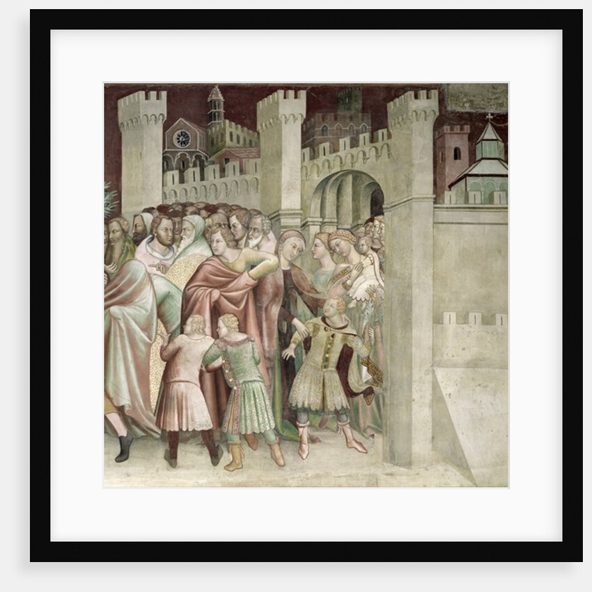 The Crowd at the Entrance to Jerusalem by Barna da Siena