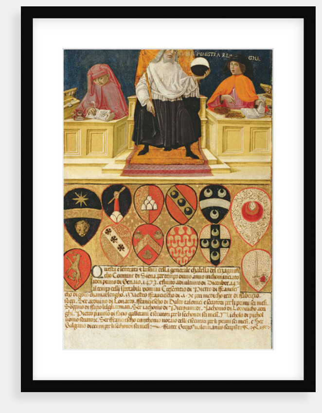 Good government in the public finance office, 1474 by Benvenuto di Giovanni