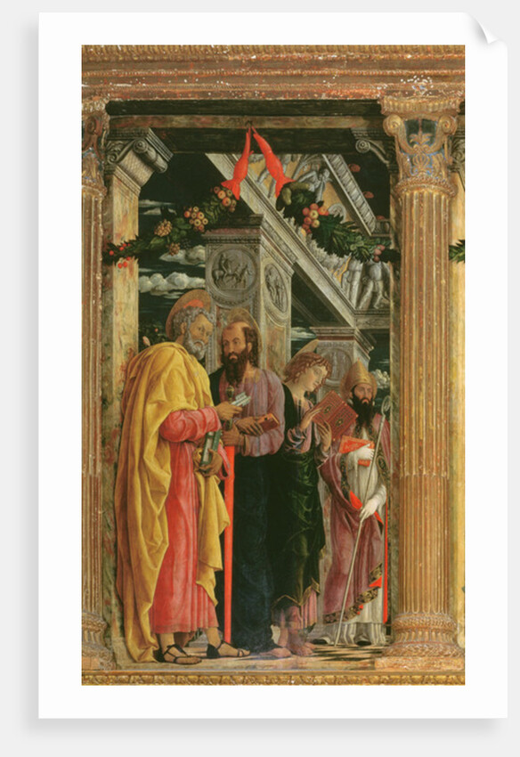 Detail of San Zeno Altarpiece, 1456-60 by Andrea Mantegna