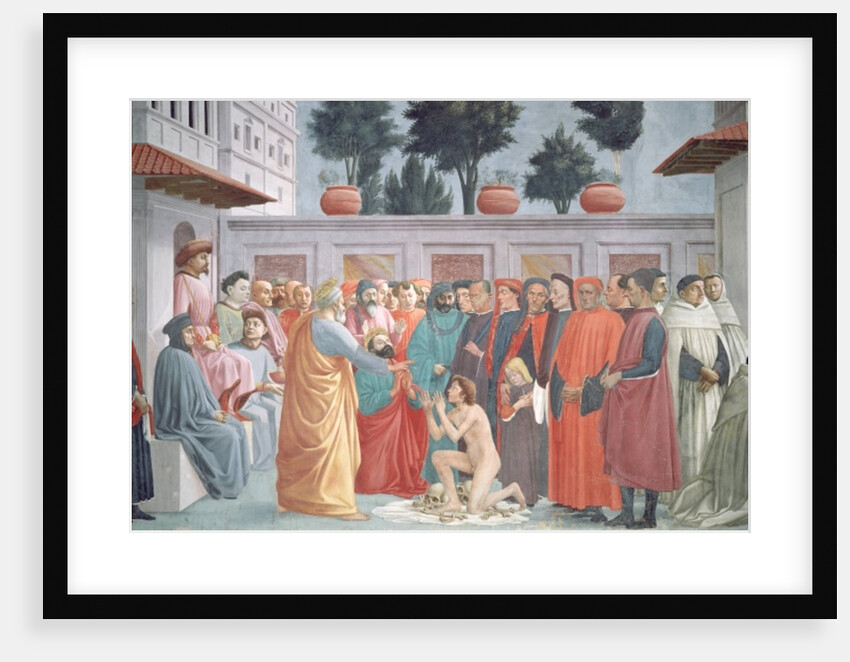 The Resurrection of Theophilus, the Son of the King of Antioch by Masolino and Filippino Lippi Masaccio