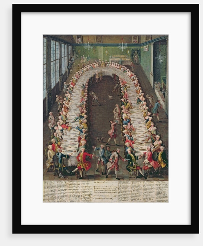 The Banquet at Casa Nani, Given in Honour of their Guest, Clemente Augusto, Elector Archbishop of Cologne, on 9th September 1755 by Pietro Longhi